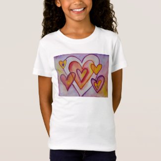 Interlocking Love Hearts Painting Custom Art Shirt