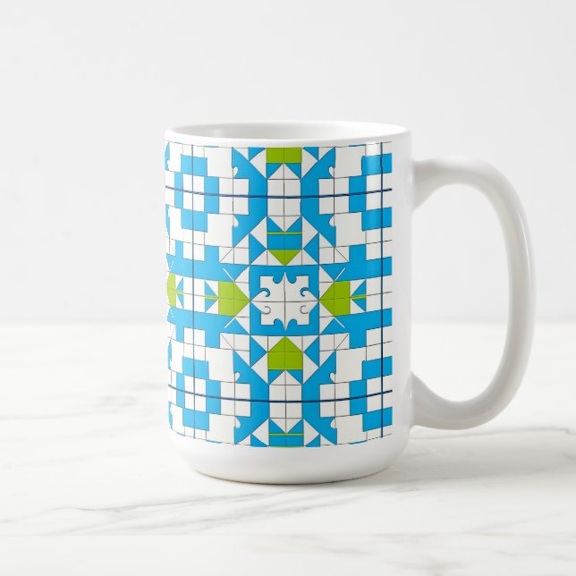 Interlocking Puzzle Theme For Everyday Coffee Mug (Right)