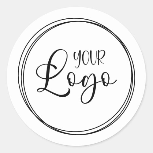 Interlocking Rings for Your Business Logo Classic Round Sticker