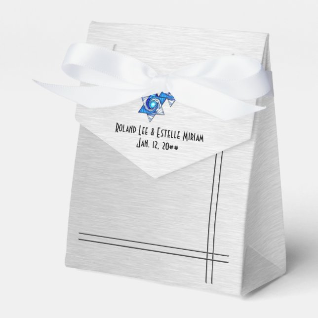 Interlocking Stars (Personalized) Favor Boxes (Front Side)