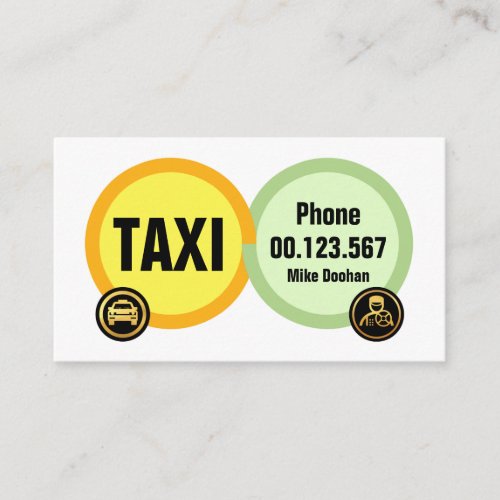 Interlocking Tires Taxi Transport Business Card