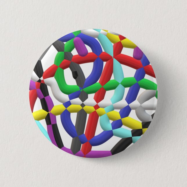 Interlocking tubes button (Front)