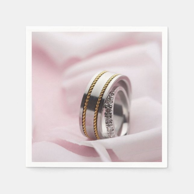Interlocking Wedding Bands Napkins (Front)