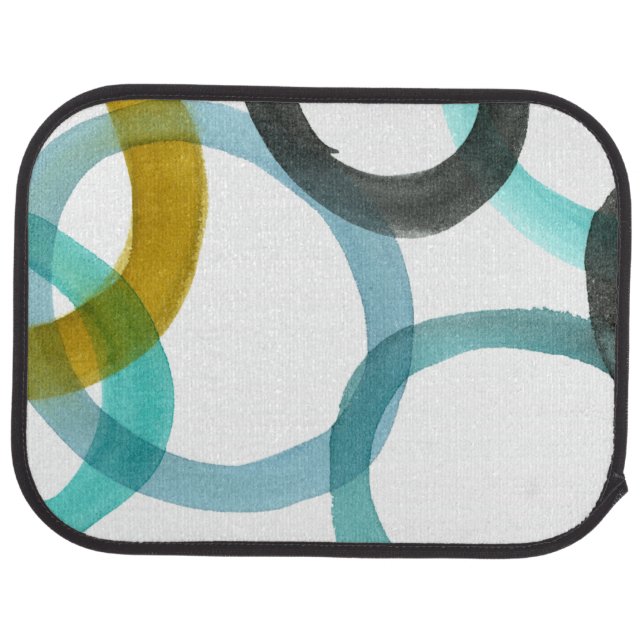Interlocking Yellow & Blue Circles Car Mat (Rear)