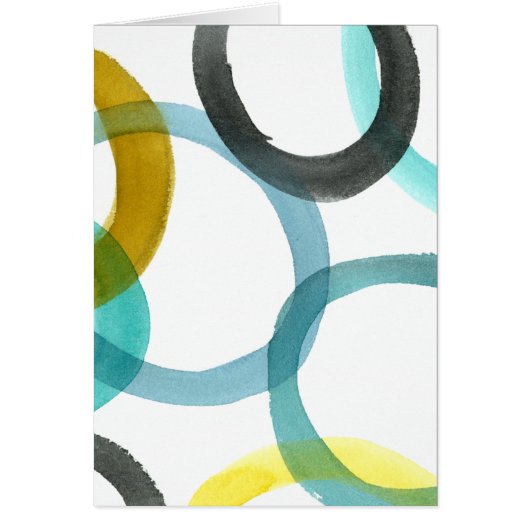 Interlocking Yellow & Blue Circles Cards (Front)