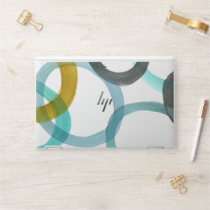 Interlocking Yellow & Blue Circles HP Laptop Skin