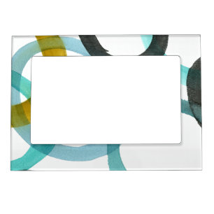 Interlocking Yellow & Blue Circles Magnetic Frame