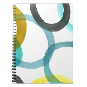 Interlocking Yellow & Blue Circles Notebook