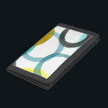 Interlocking Yellow & Blue Circles Tri-fold Wallet<br><div class="desc">A simple print of interlocking yellow and blue circles by Megan Meagher. The white background lets the colors of the circles pop. Purchase yours today!</div>