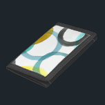Interlocking Yellow & Blue Circles Tri-fold Wallet<br><div class="desc">A simple print of interlocking yellow and blue circles by Megan Meagher. The white background lets the colors of the circles pop. Purchase yours today!</div>