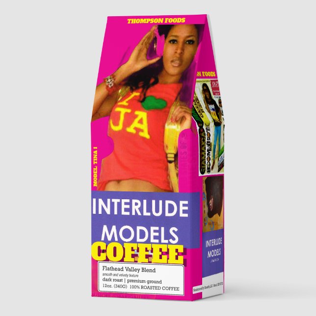 INTERLUDE MODELCoffee, 12oz Bag, Dark Roast, Flath Roasted Coffee (Front)