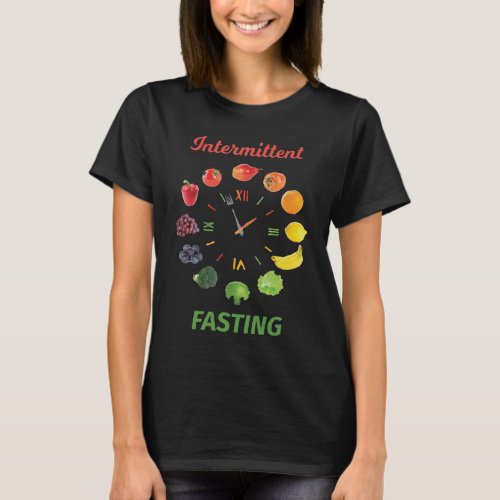 Intermittent Fasting Keto Focused Lifestyle Clock T_Shirt