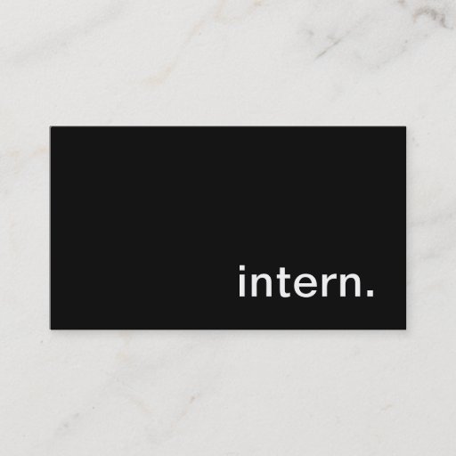 Customizable Intern Business Card
