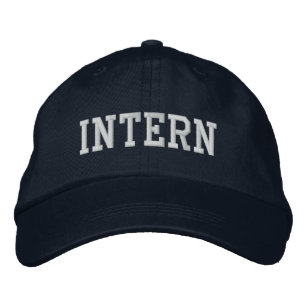 Intern Embroidered Baseball Hat Cap - Navy