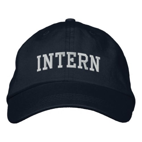 Intern Embroidered Baseball Hat Cap _ Navy
