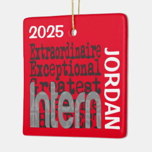 Intern Extraordinaire CUSTOM Ceramic Ornament