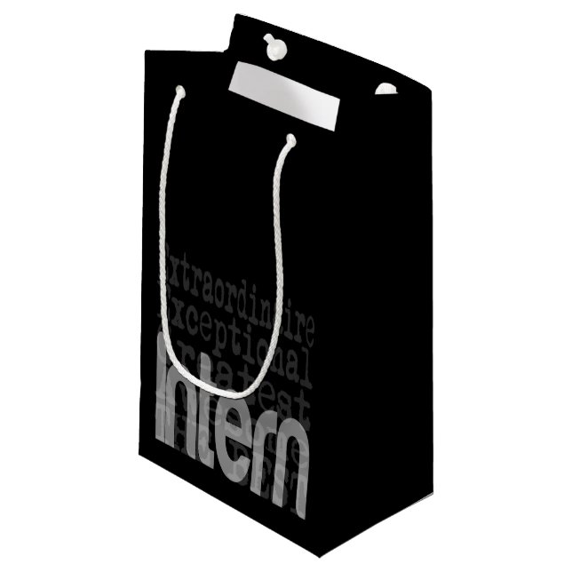 Intern Extraordinaire Small Gift Bag (Front Angled)