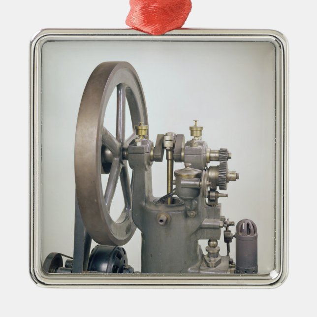 Internal combustion engine, 1876 metal ornament (Front)