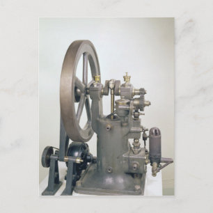 Internal combustion engine, 1876 postcard