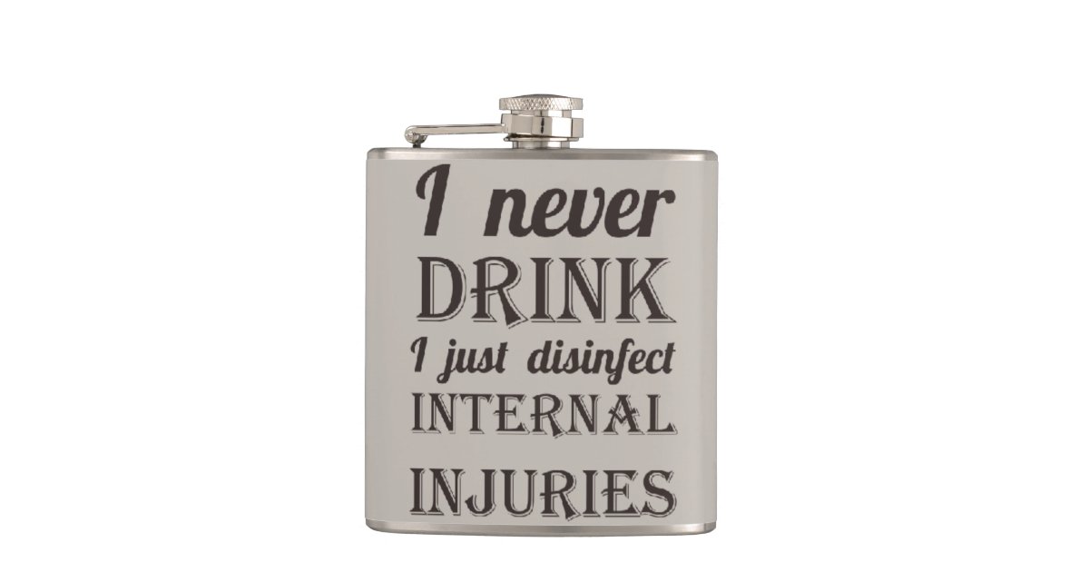 Internal Injuries Flask | Zazzle