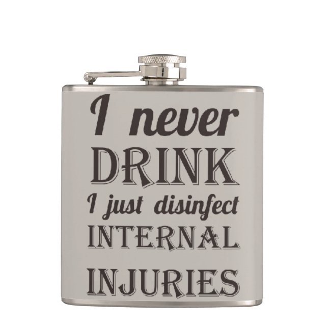 Internal Injuries Flask (Front)