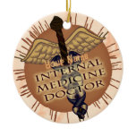 Internal Medicine Doctor Caduceus Ceramic Ornament