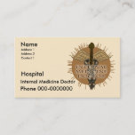 Internal Medicine Doctor Caduceus custom name Appointment Card