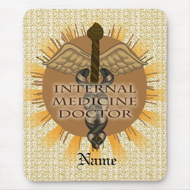 Internal Medicine Doctor Caduceus Mouse Pad (Front)