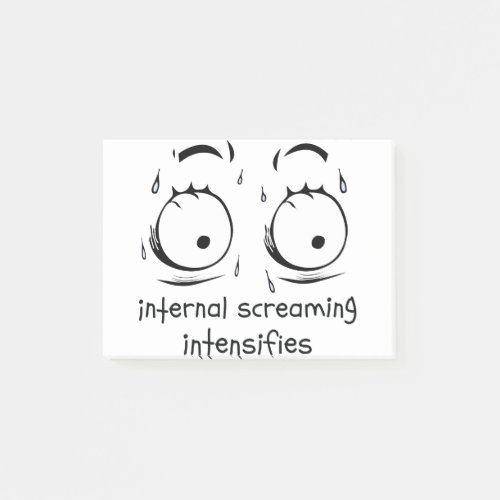 Internal Screaming Intensifies Dank Meme FaceSweat Post_it Notes