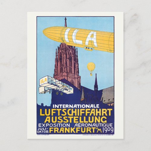 International Aeronautics Exhibition 1909 Poster Postcard