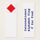 International Alphabet Flags F (Front & Back)