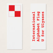 International Alphabet Flags U (Front & Back)