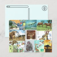 International Animal Postage Stamp Collage