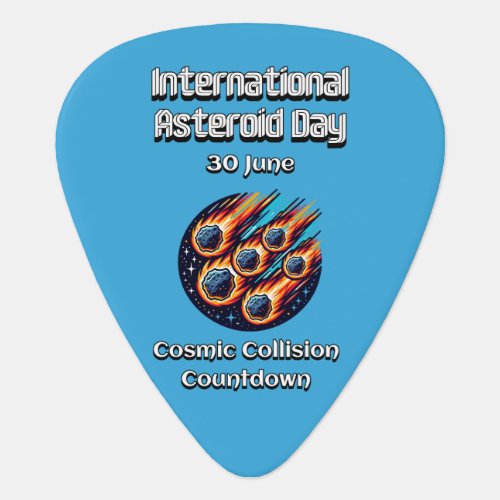 International Asteroid Day 30 June Guitar Pick