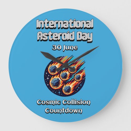 International Asteroid Day 30 June Large Clock