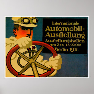 International Auto Show ~ Vintage Motor Car Ad Poster