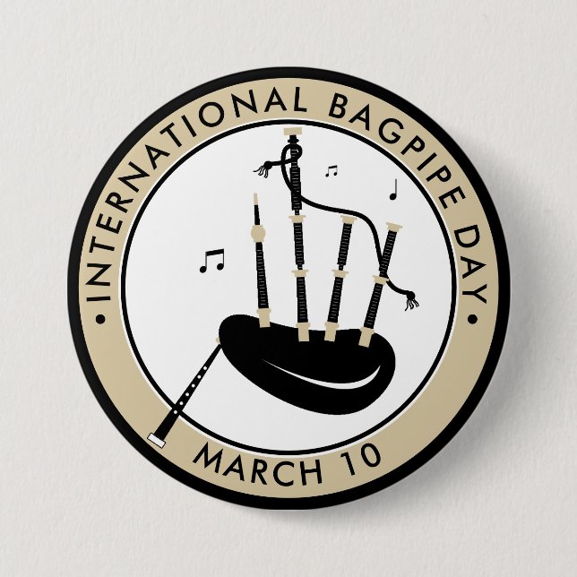 International Bagpipe Day Button (Front)