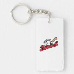 International Baseball Day Logo Keychain