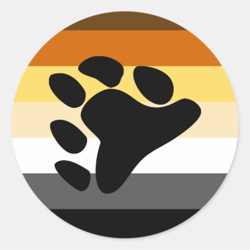 International Bear Brotherhood Pride Flag Classic Round Sticker