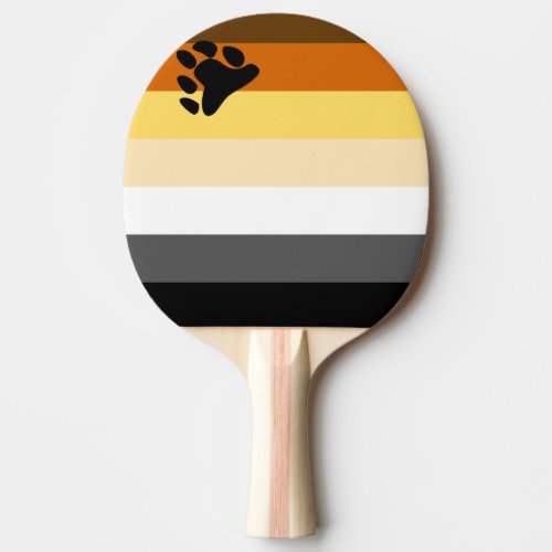 International Bear Brotherhood Pride Flag Ping Pong Paddle
