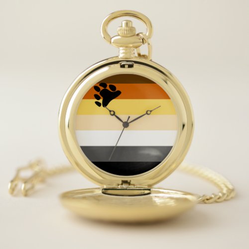 International Bear Brotherhood Pride Flag Pocket Watch