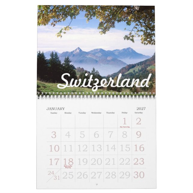 International Beauty Calendar (Jan 2027)