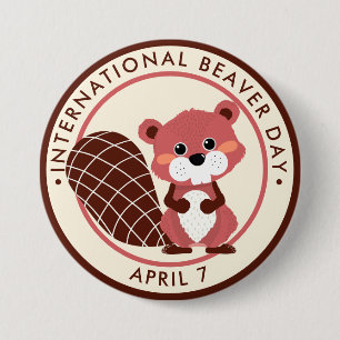 International Beaver Day Button
