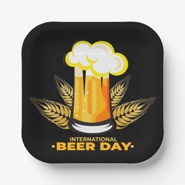 International Beer Day      Paper Plates (Front)