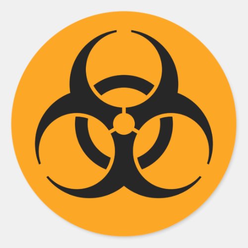 International biohazard symbol stickers