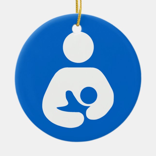 International Breastfeeding Symbol Ceramic Ornament (Front)