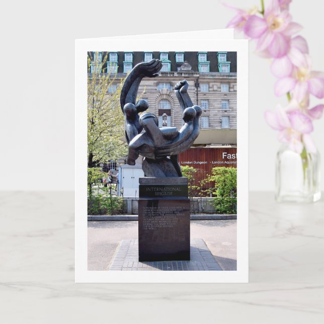 International Brigade Memorial at Jubilee Gardens Card (Orchid)