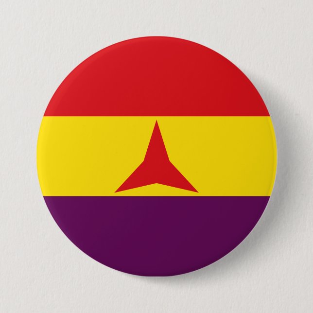 International Brigades Flag (Spanish Civil War) Button (Front)