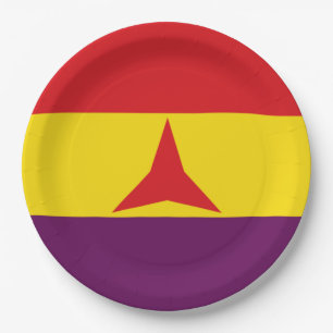 International Brigades Flag (Spanish Civil War) Paper Plates