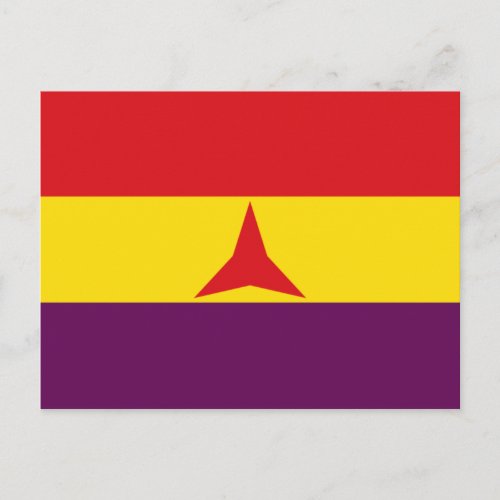 International Brigades Flag Spanish Civil War Postcard